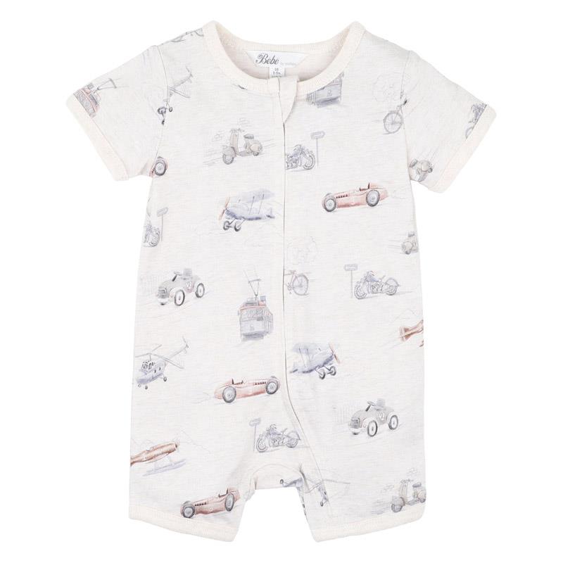 Bébé Finley Print Ss Zip Romper